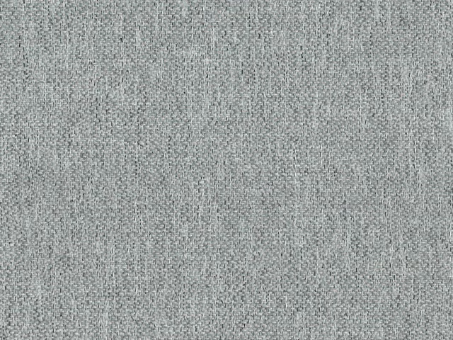 Close-up of cool blue-grey chenille with fine vertical striations and mottled texture