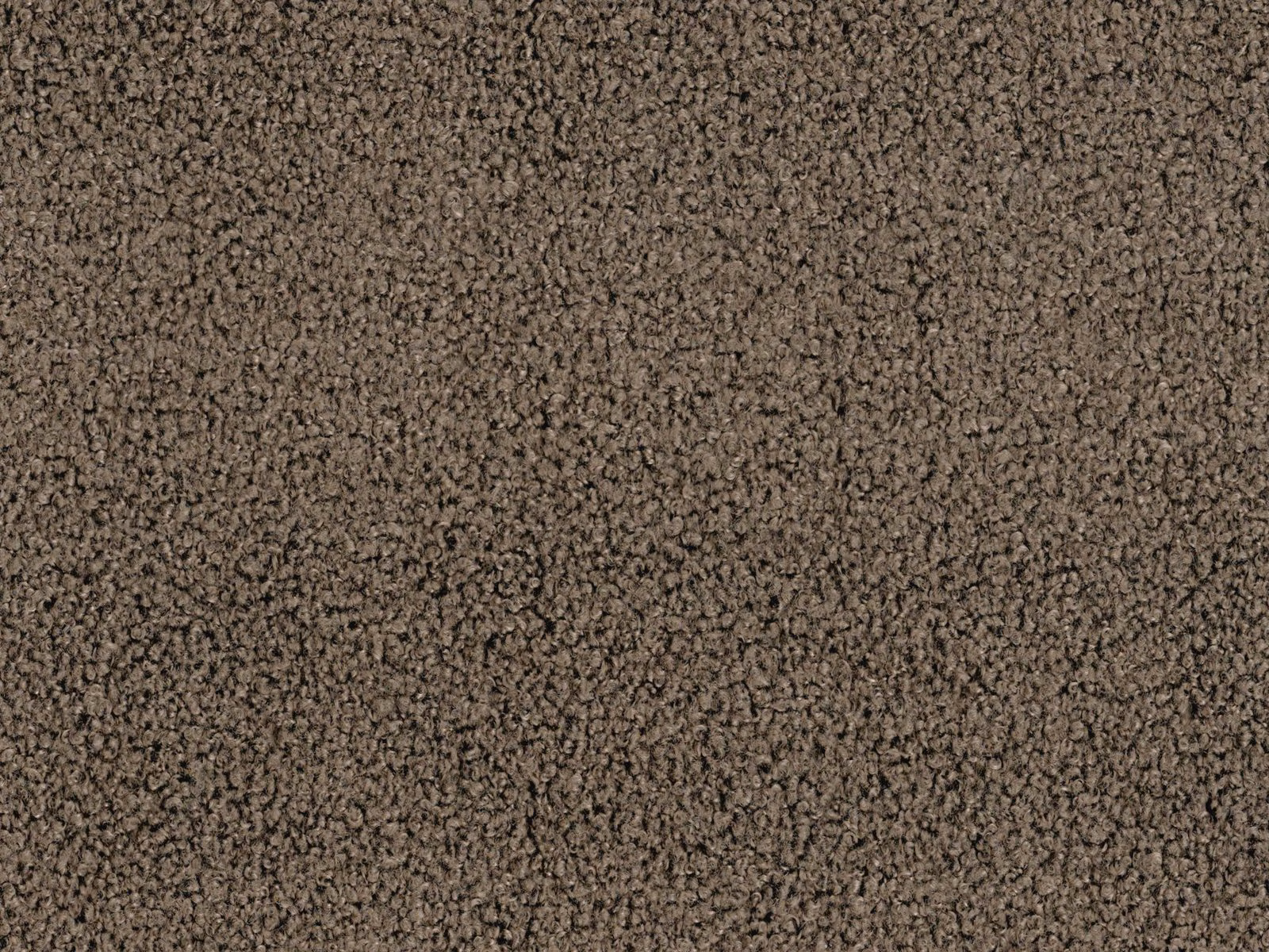 Close-up of warm taupe fleece weave with dense, softly mottled napped texture