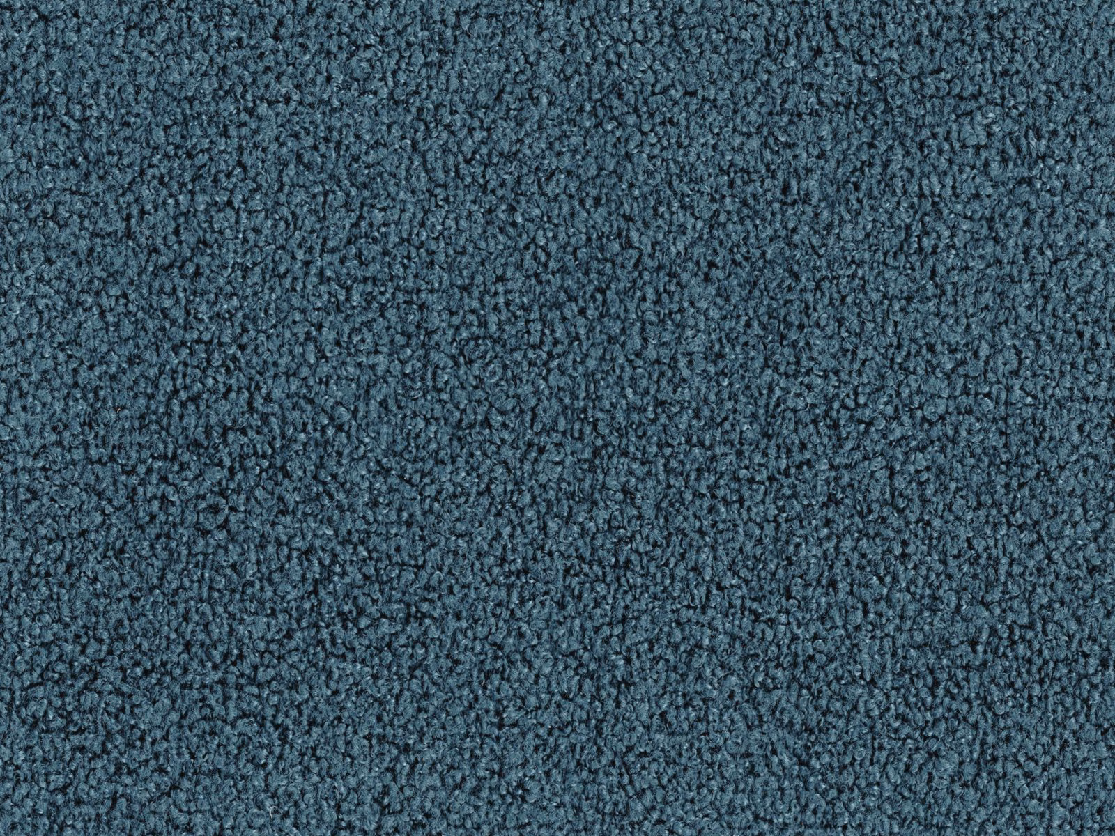Deep blue teal fleece weave with dense nubby texture and subtle blue-grey variation