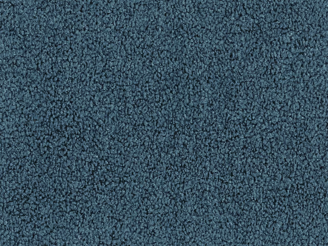 Deep blue teal fleece weave with dense nubby texture and subtle blue-grey variation