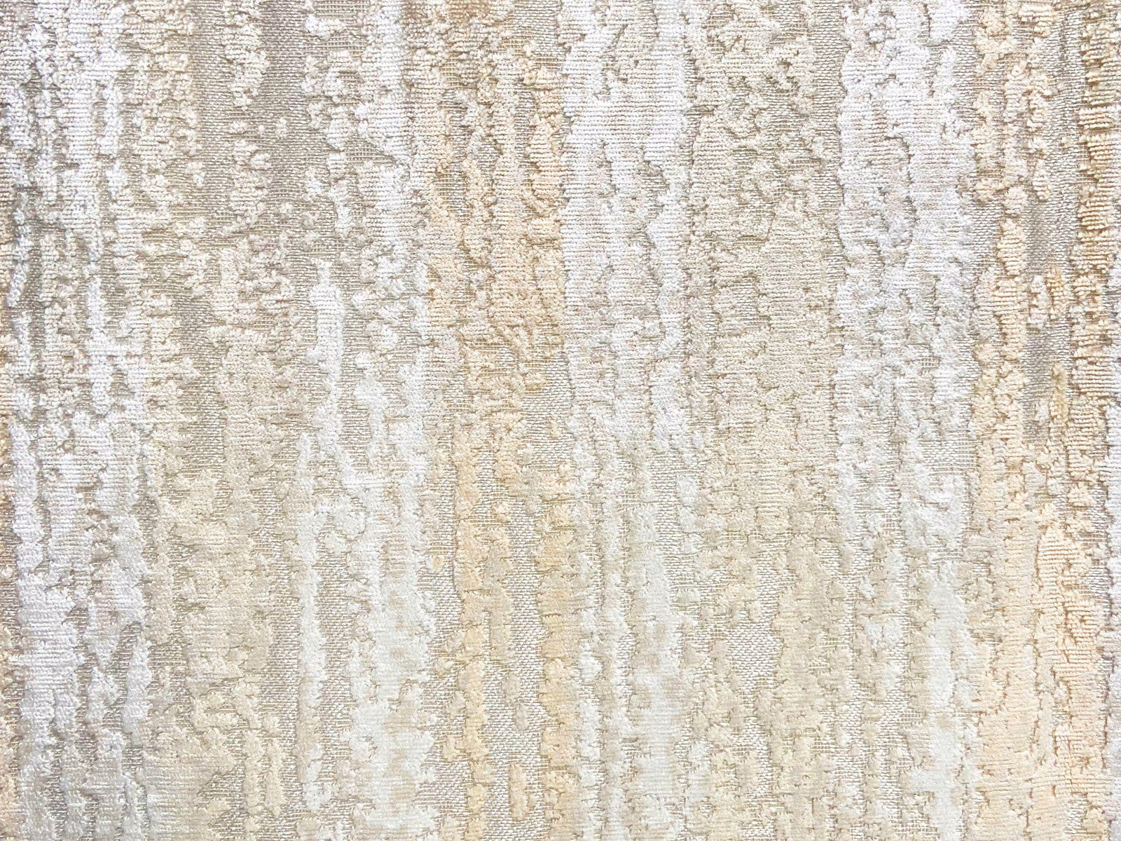 Pale ivory-grey velvet with broken vertical texture and soft beige highlights