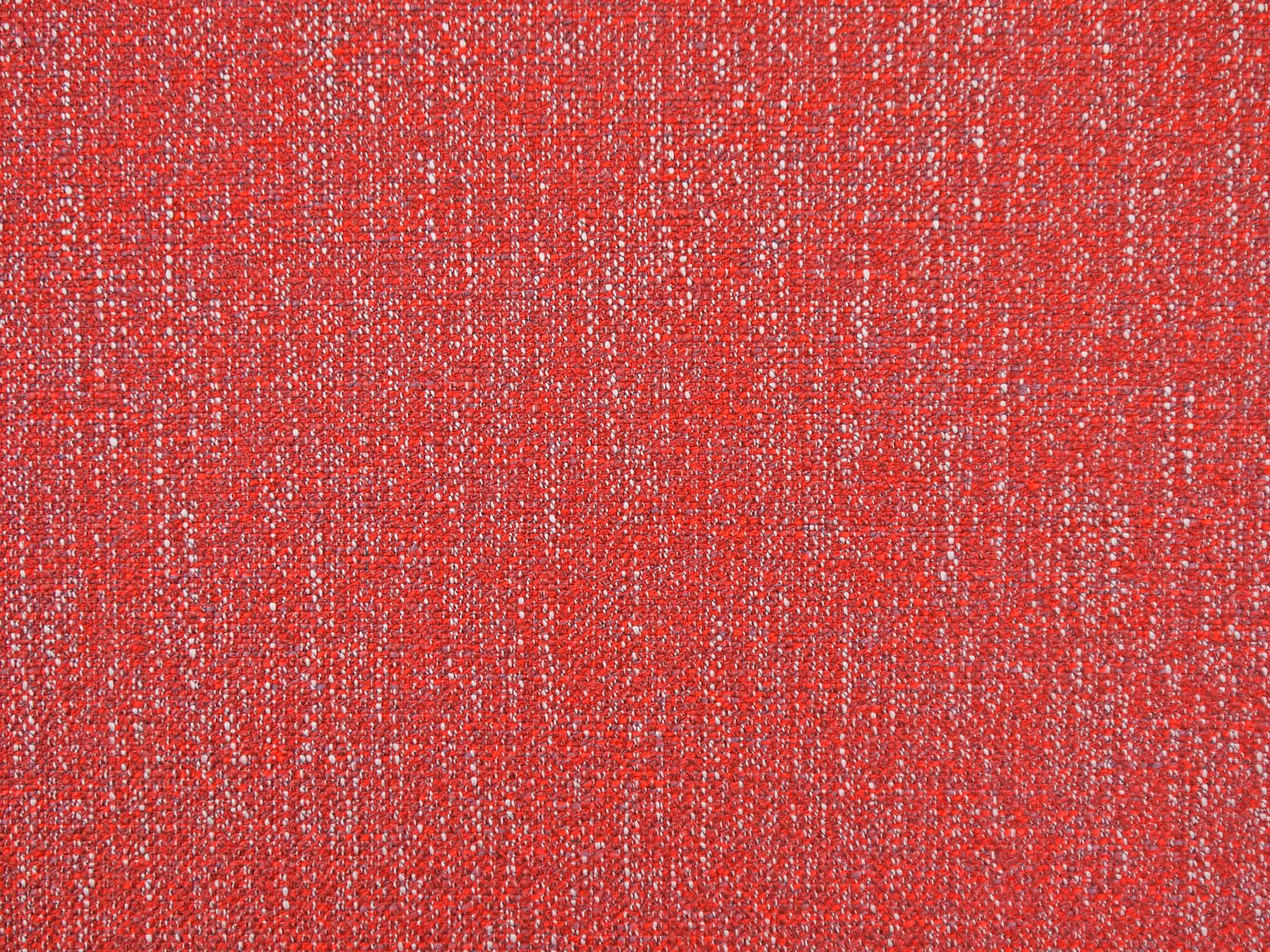 Crimson red chenille with fine pale flecks and a close vertical weave