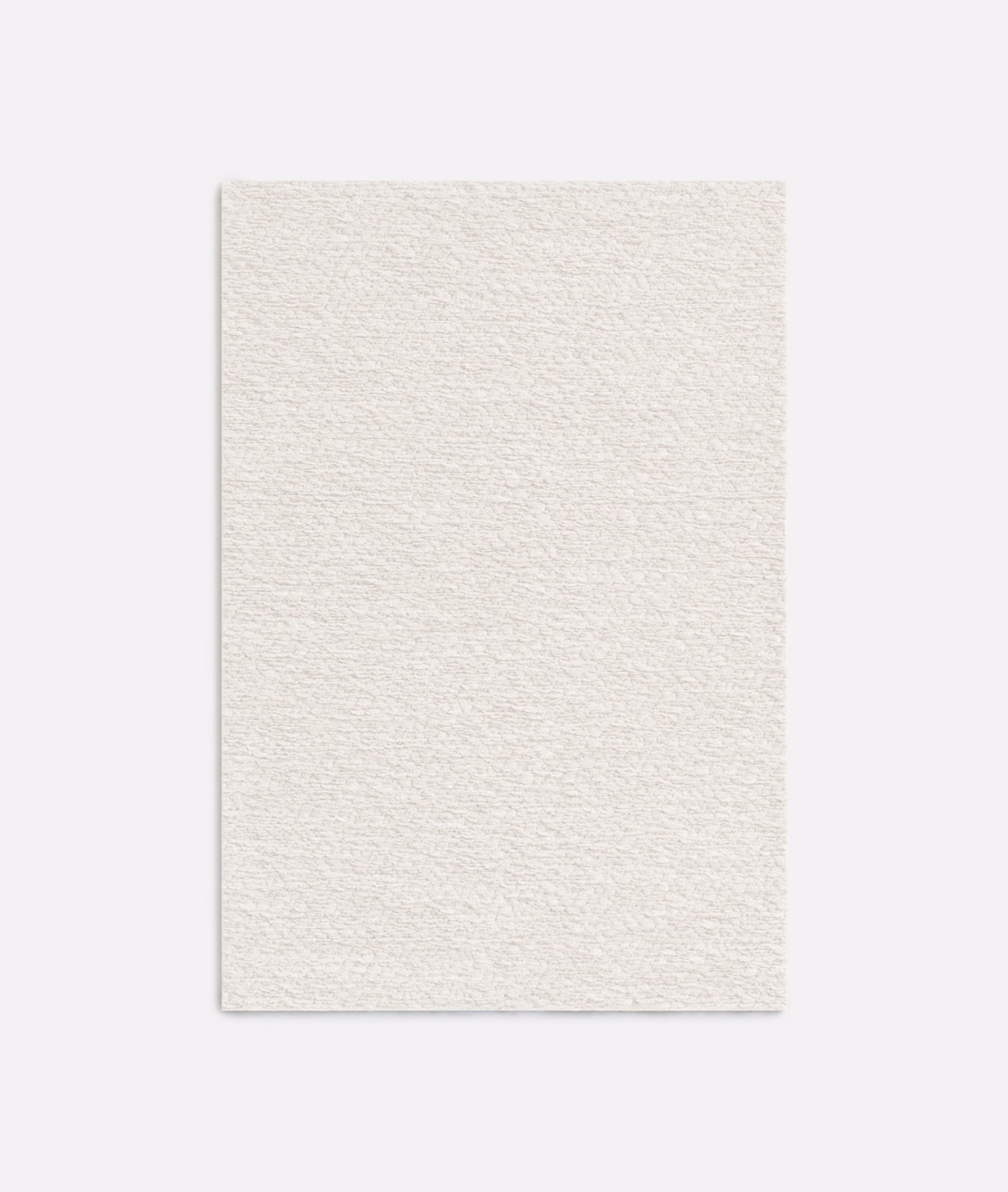 Warm ivory chenille swatch with a fine, softly rippled nubby surface