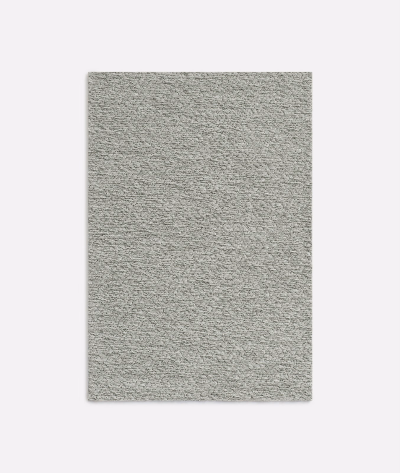 Pale grey-green chenille swatch with dense, softly rippled horizontal texture