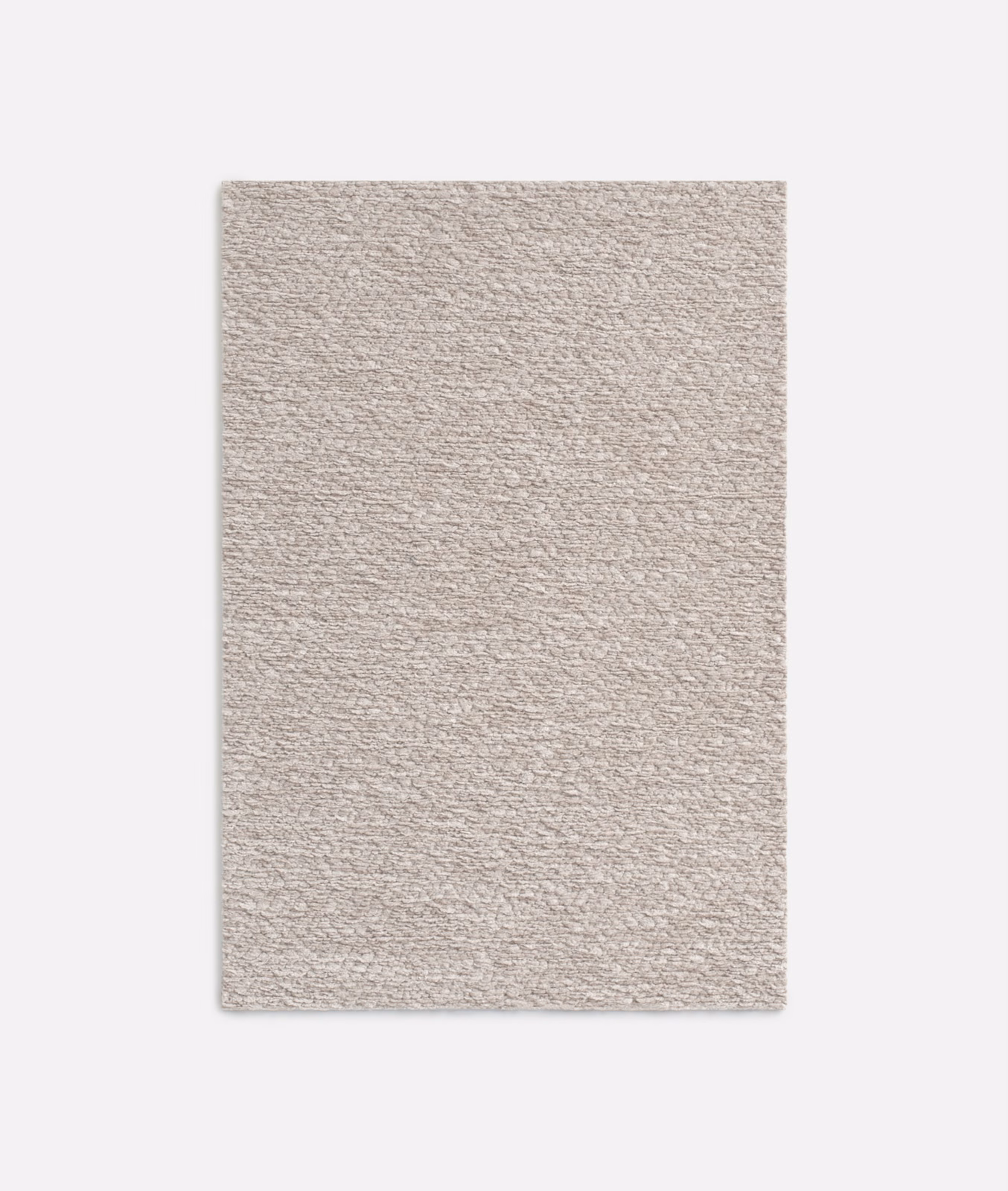 Pale stone-taupe chenille swatch with softly nubby horizontal woven texture