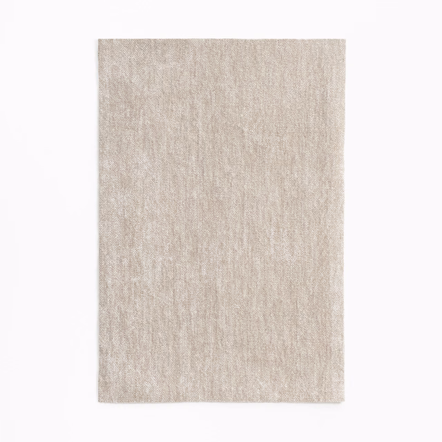 Pale greige chenille swatch with subtle vertical taupe-grey woven texture