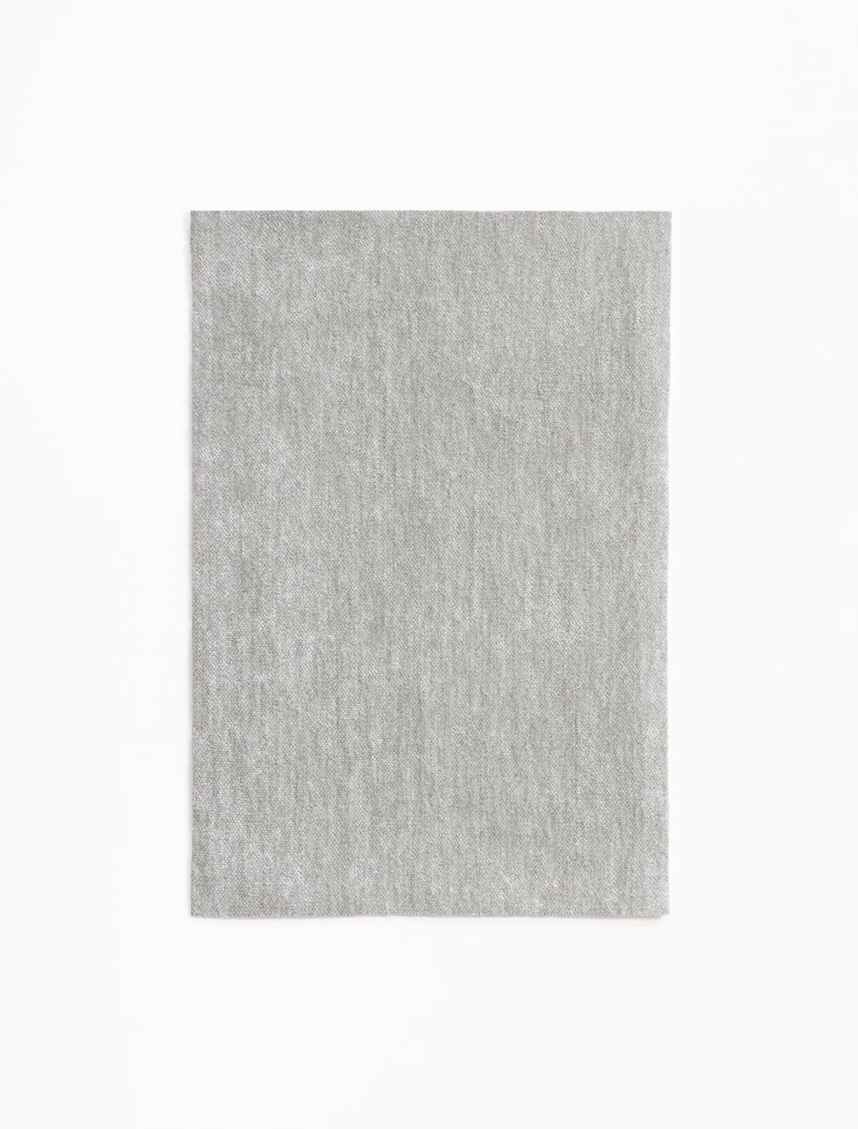Pale silver-grey chenille swatch with subtle vertical brushed texture