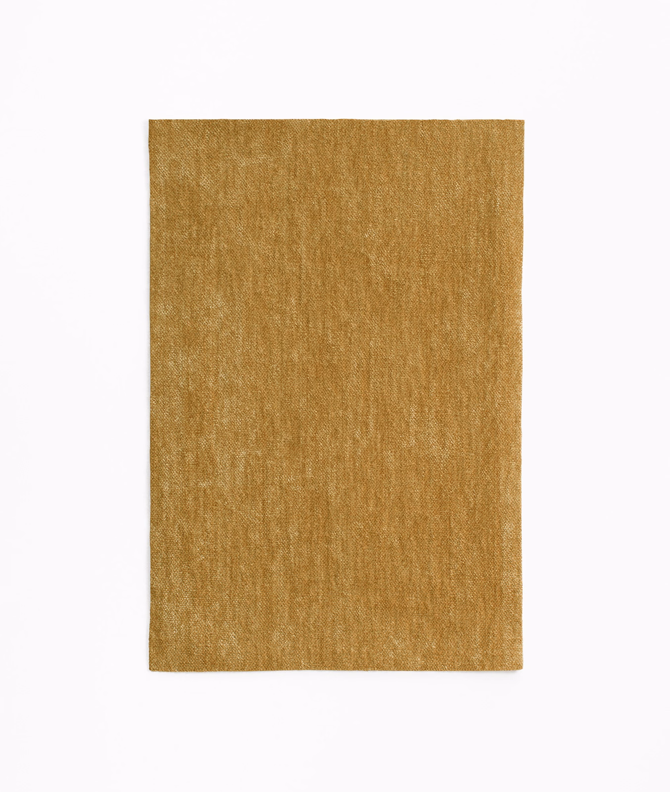 Warm camel chenille swatch with softly brushed pile and fine vertical striations