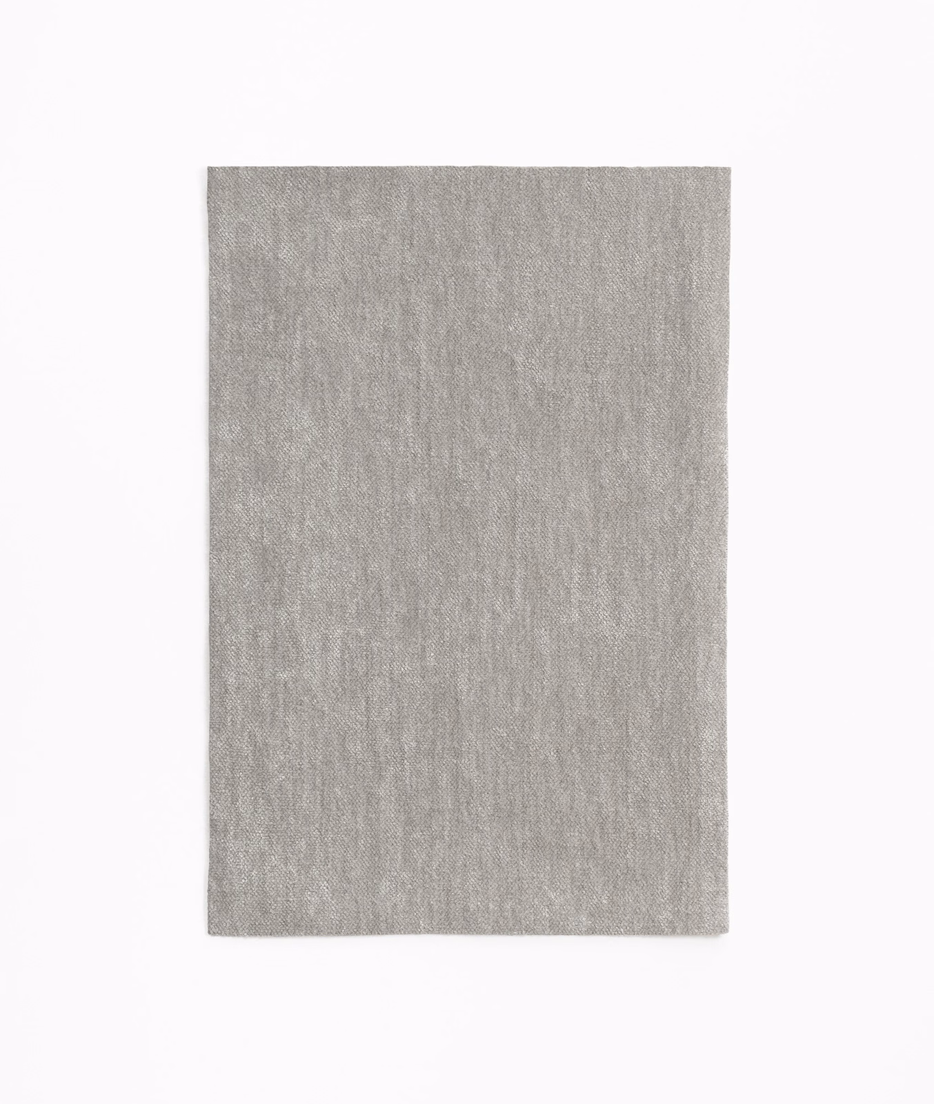 Cool stone-grey chenille swatch with fine vertical slub and softly brushed texture