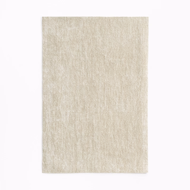 Pale greige Belsuede chenille with a softly brushed, vertically mottled weave