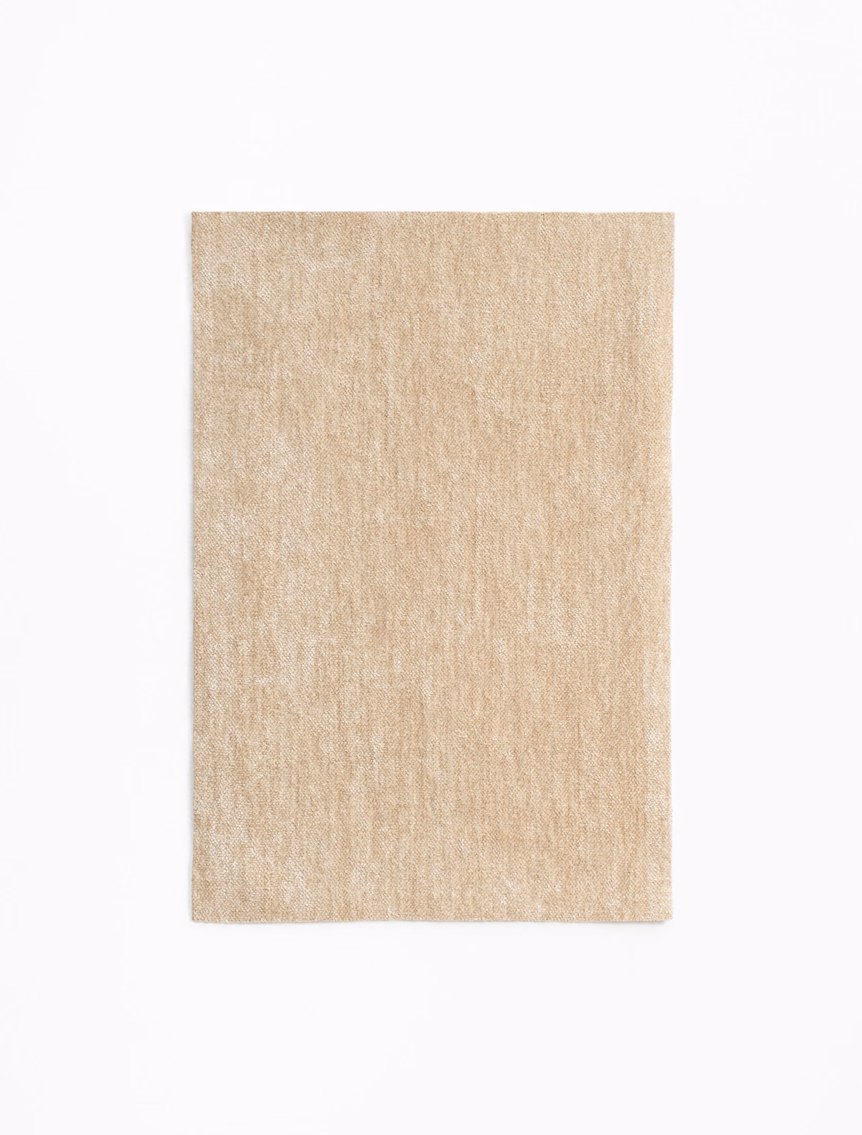 Warm nude-beige chenille swatch with soft vertical nap and subtle tonal variation