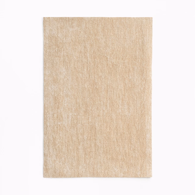 Warm nude-beige chenille swatch with soft vertical nap and subtle tonal variation