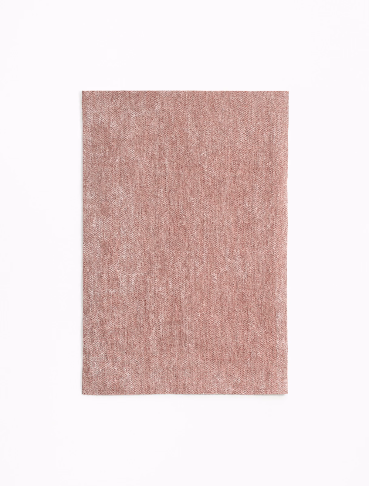 Dusty rose chenille swatch with a softly brushed, fine vertical striation