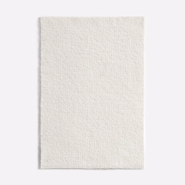 Pale pearl grey chenille swatch with a fine, softly nubby plain texture