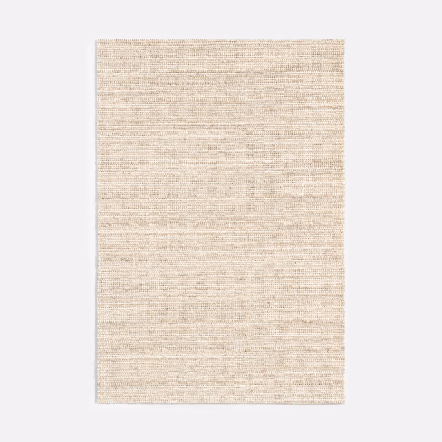 Pale natural-beige Chenillier Lino swatch with fine horizontal ribbed weave