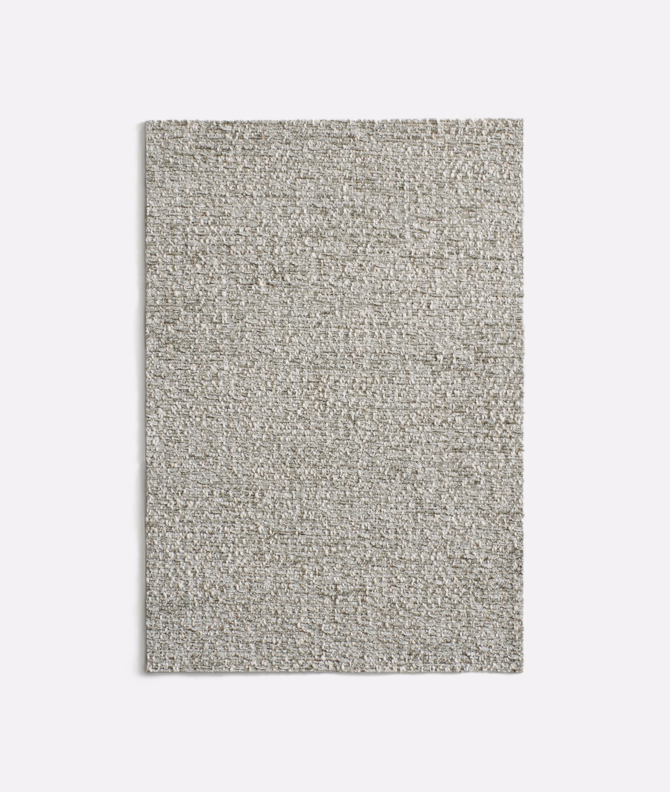 Pale aqua-grey chenille swatch with a close nubby, softly mottled woven texture