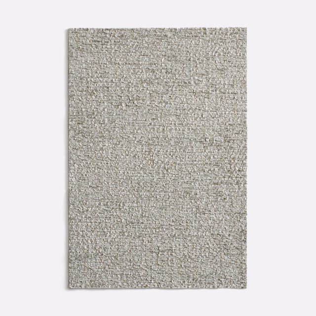 Pale aqua-grey chenille swatch with a close nubby, softly mottled woven texture