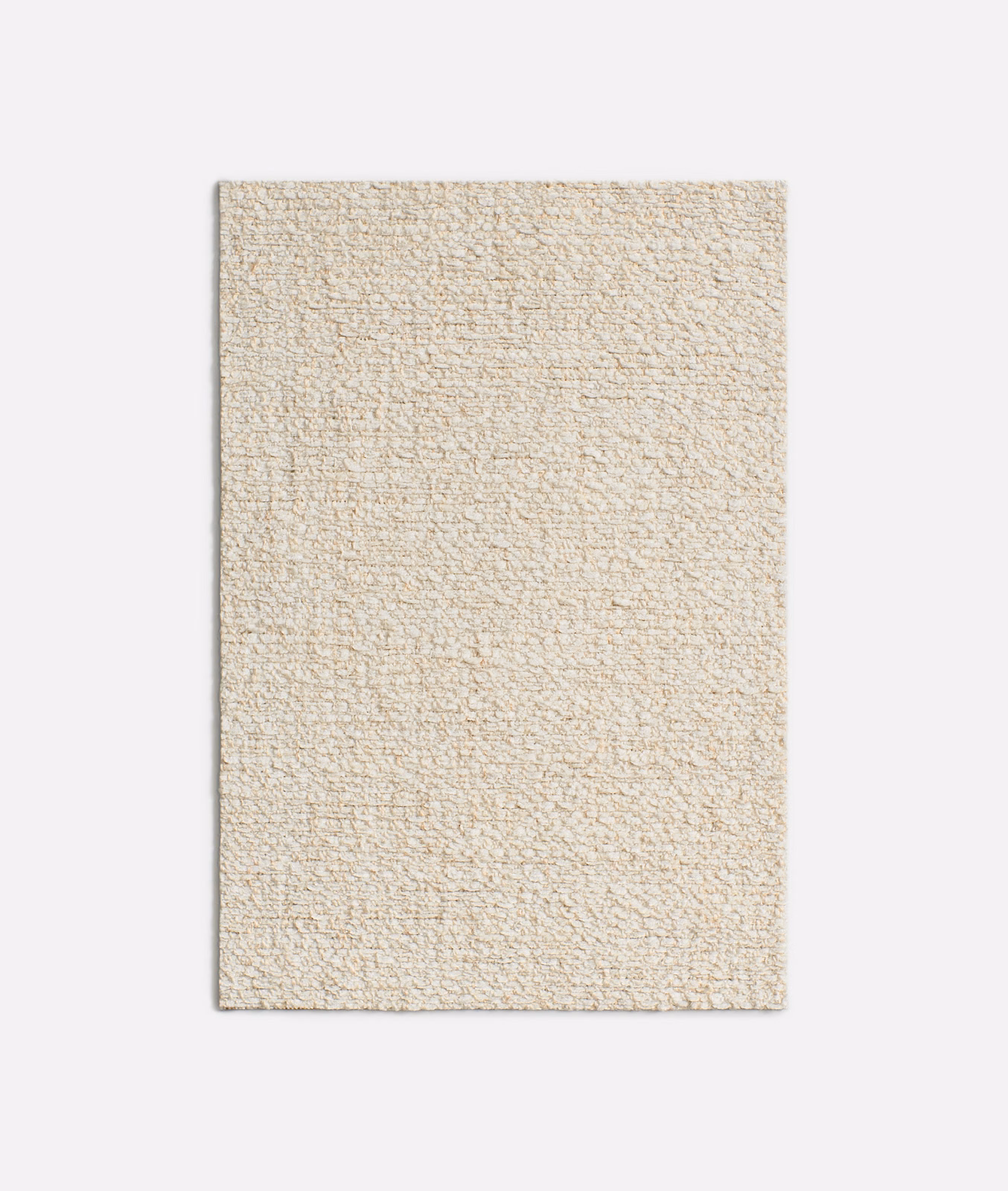 Warm magnolia cream chenille swatch with a nubby, subtly flecked woven surface