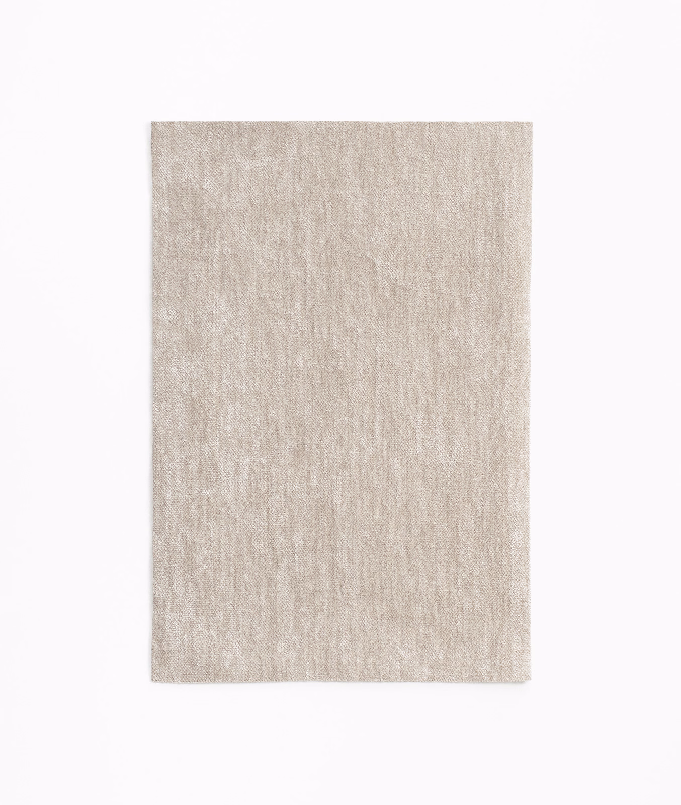 Pale greige-taupe chenille swatch with fine vertical mottled texture