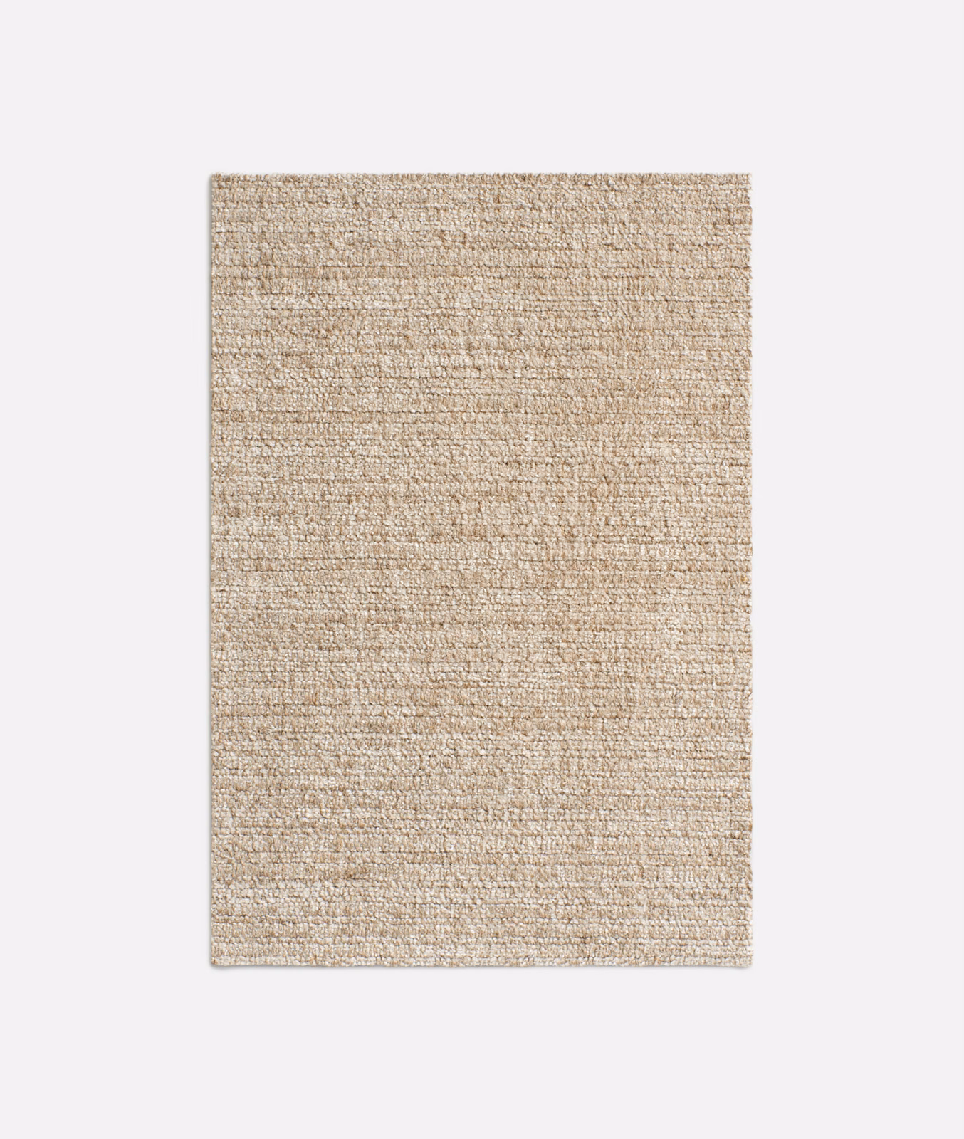 Warm oatmeal-beige chenille with fine horizontal ribs and softly flecked texture