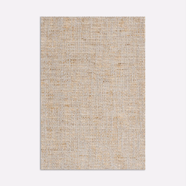 Warm oat-beige chenille with fine woven slubs and a softly flecked surface