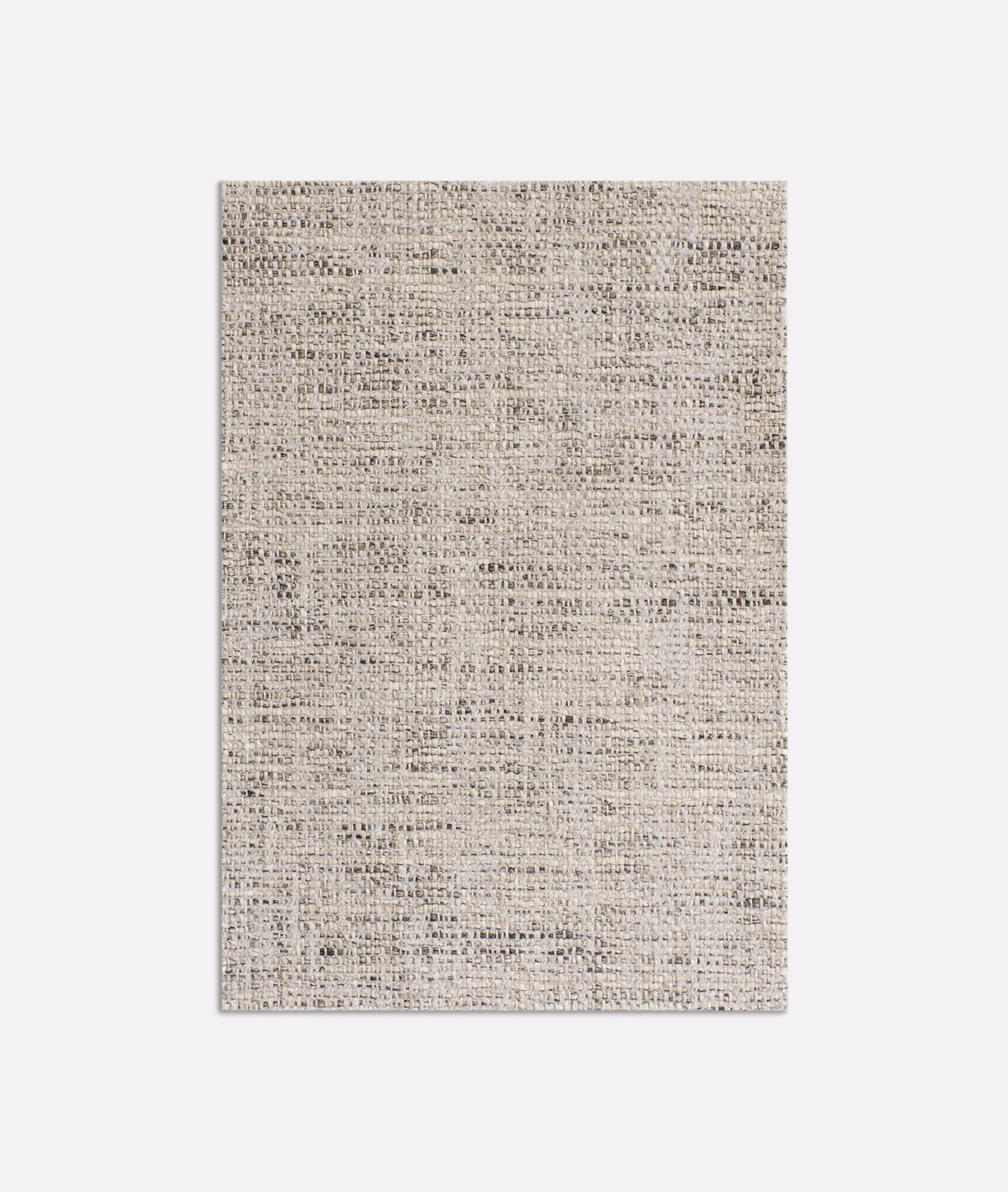 Warm ash-grey chenille weave with fine dark flecks and softly irregular texture