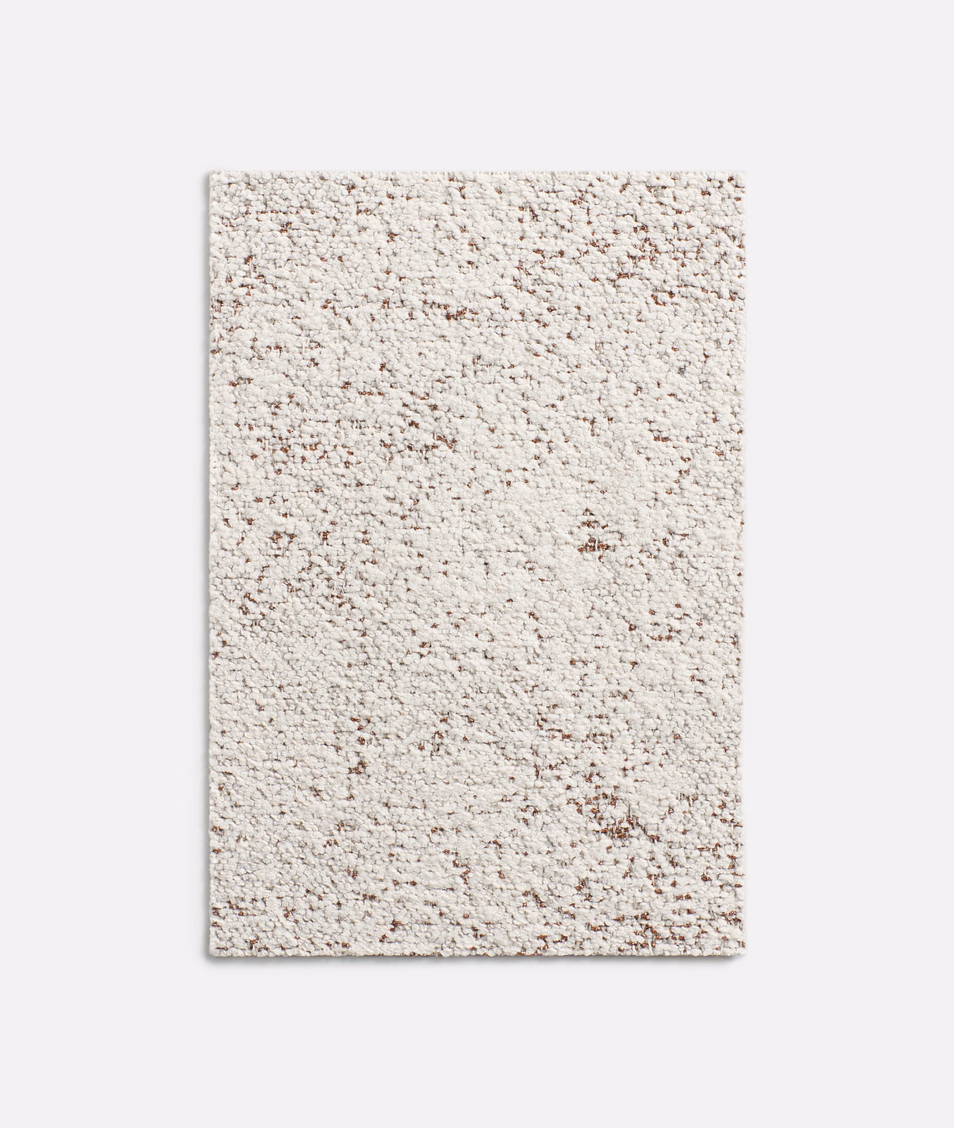 Warm ivory chenille swatch with dusty blush flecks and raised nubby texture