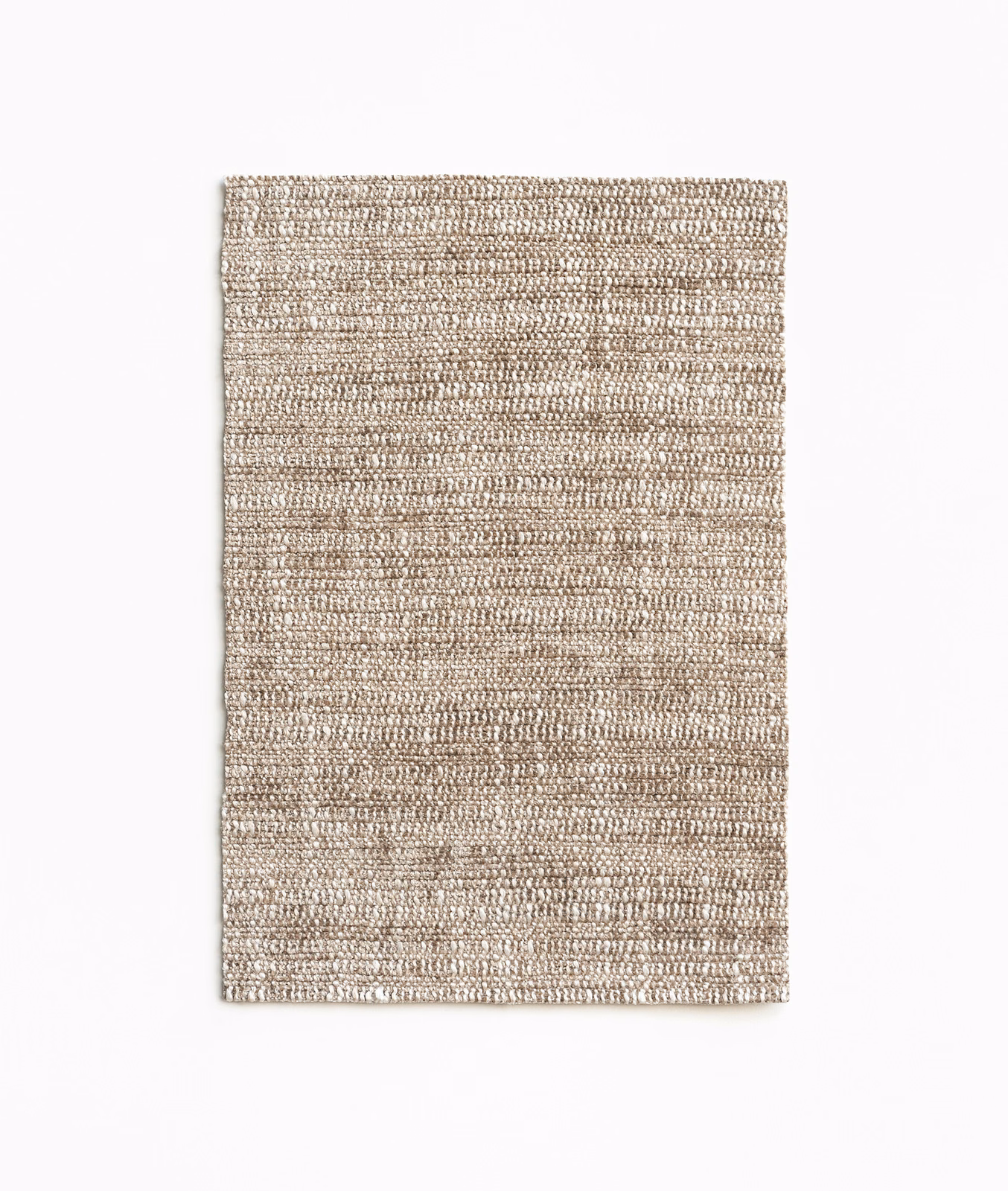 Warm greige taupe chenille swatch with dense horizontal ribbed weave