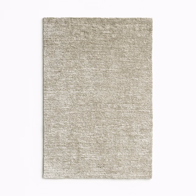 Pale greige-taupe chenille swatch with a fine, softly irregular horizontal weave