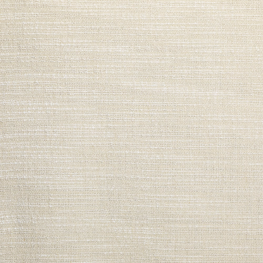 Pale ivory chenille with fine horizontal striations and a softly textured woven surface