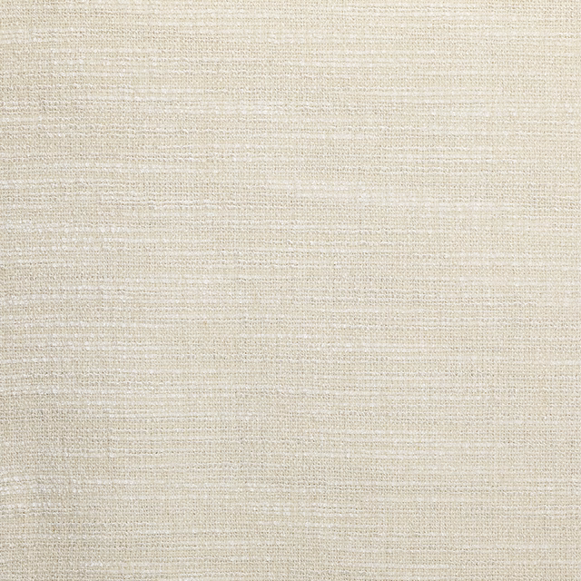 Pale ivory chenille with fine horizontal striations and a softly textured woven surface