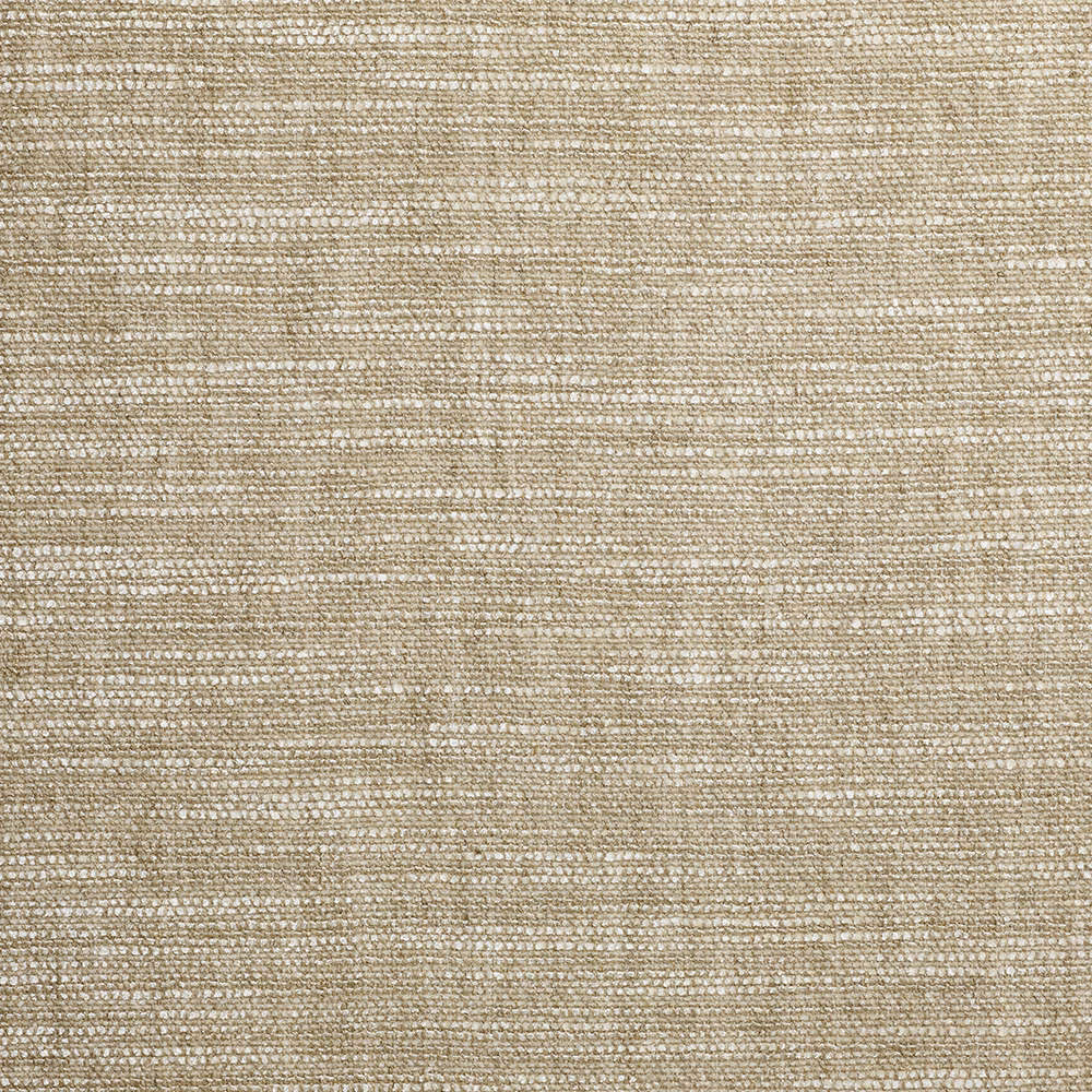 Warm oat-beige chenille with fine horizontal ridges and softly flecked texture