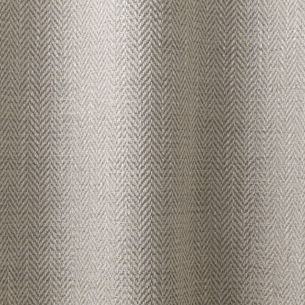 Soft grey-beige chenille with a fine, dimensional herringbone weave