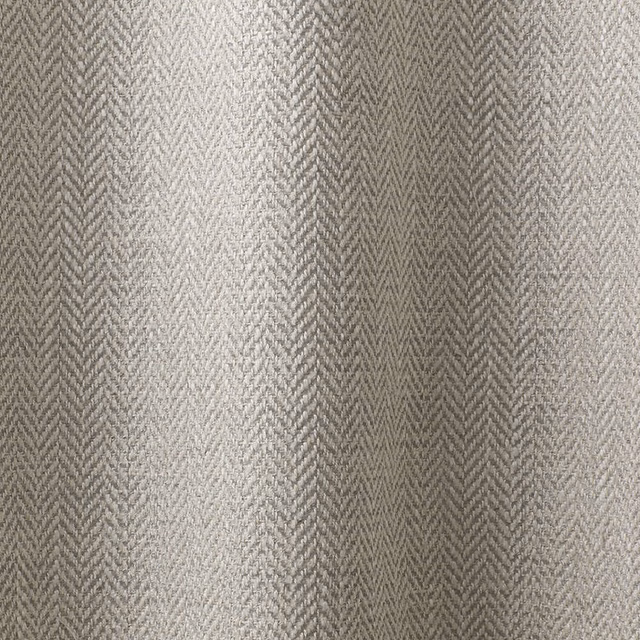 Soft grey-beige chenille with a fine, dimensional herringbone weave