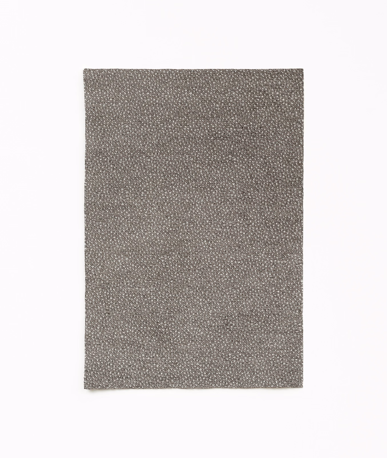 Taupe-grey chenille swatch with a dense, finely pebbled woven texture