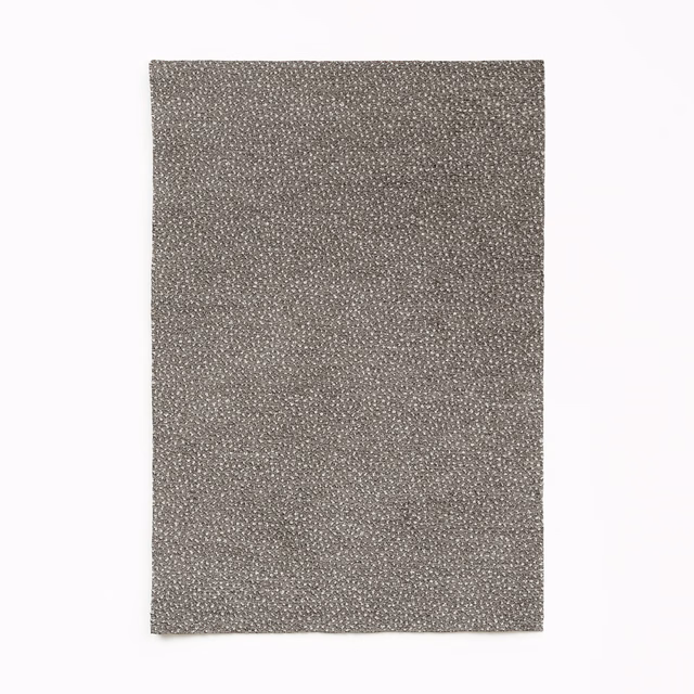 Taupe-grey chenille swatch with a dense, finely pebbled woven texture