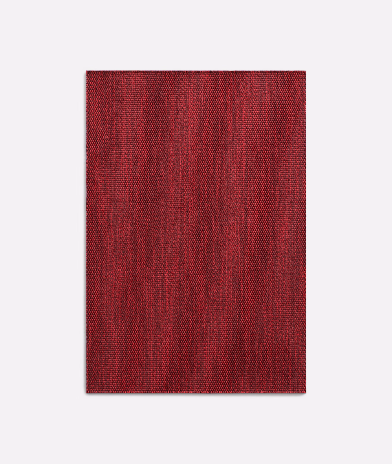 Deep garnet-red woven curtain fabric with fine vertical tonal striations