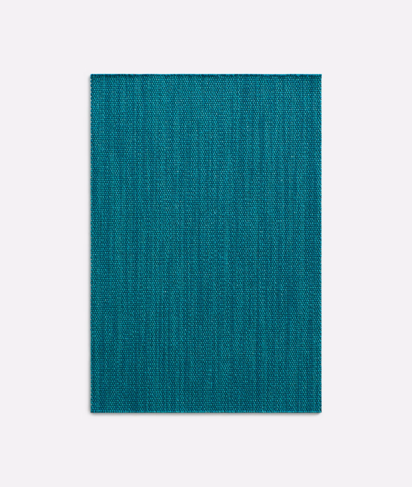 Deep lagoon teal fabric with fine vertical weave and subtly mottled blue-green texture