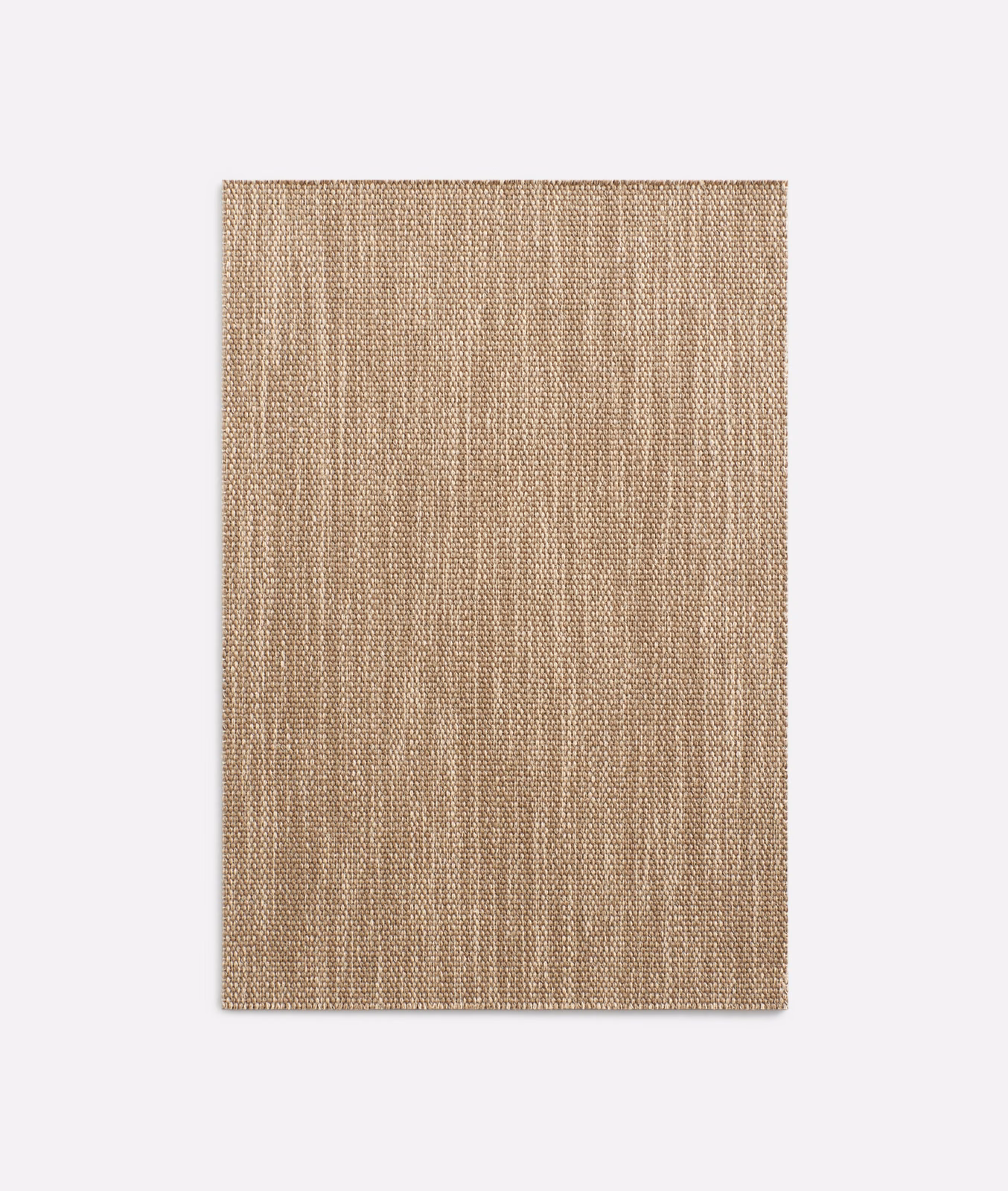 Warm hazelnut-taupe fabric swatch with fine vertical woven striations