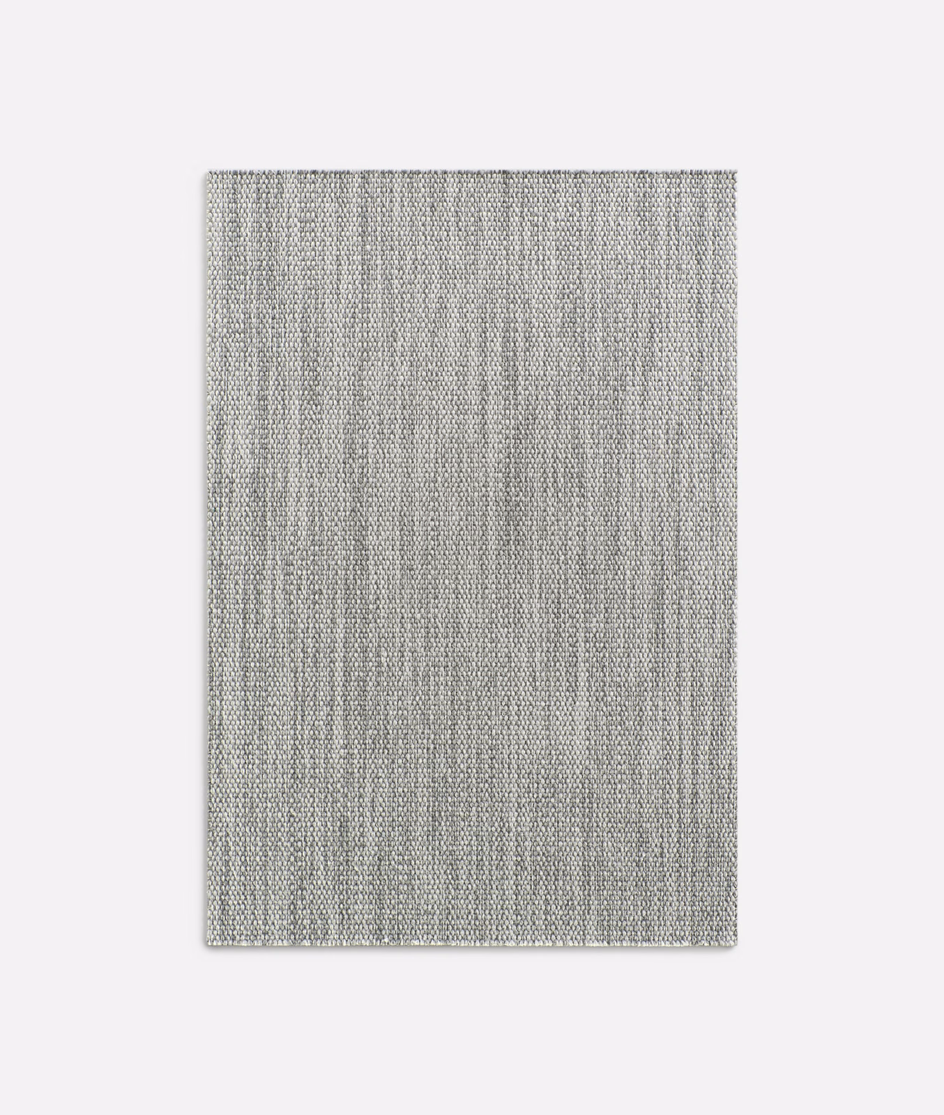 Soft cool-grey woven curtain fabric with fine, irregular vertical striations