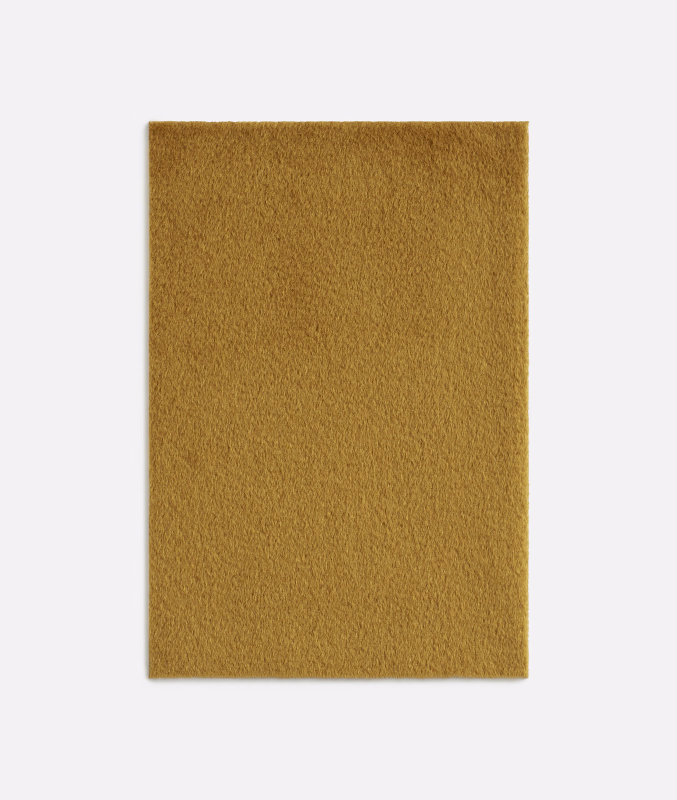 Mustard ochre plain curtain fabric with a dense, softly brushed short pile