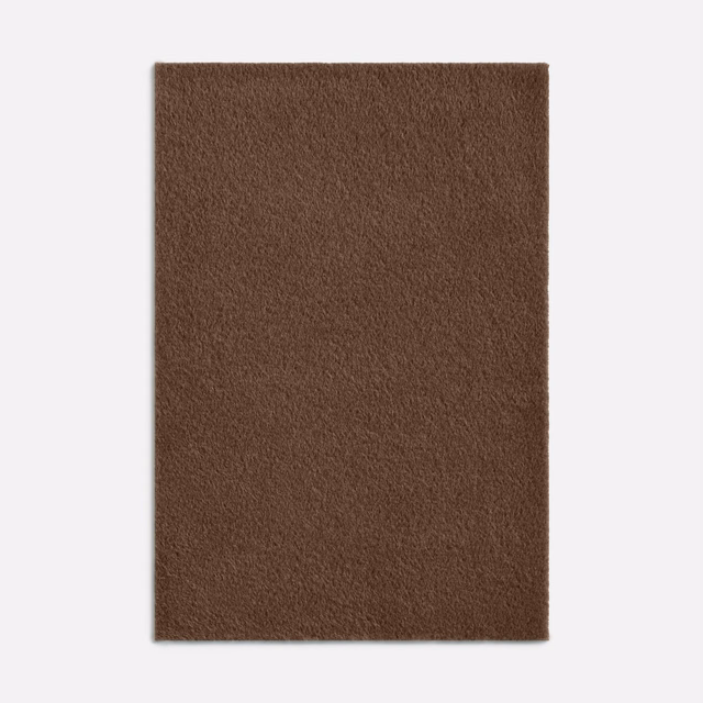 Warm tobacco-brown Dedar fabric swatch with a softly brushed, plush surface