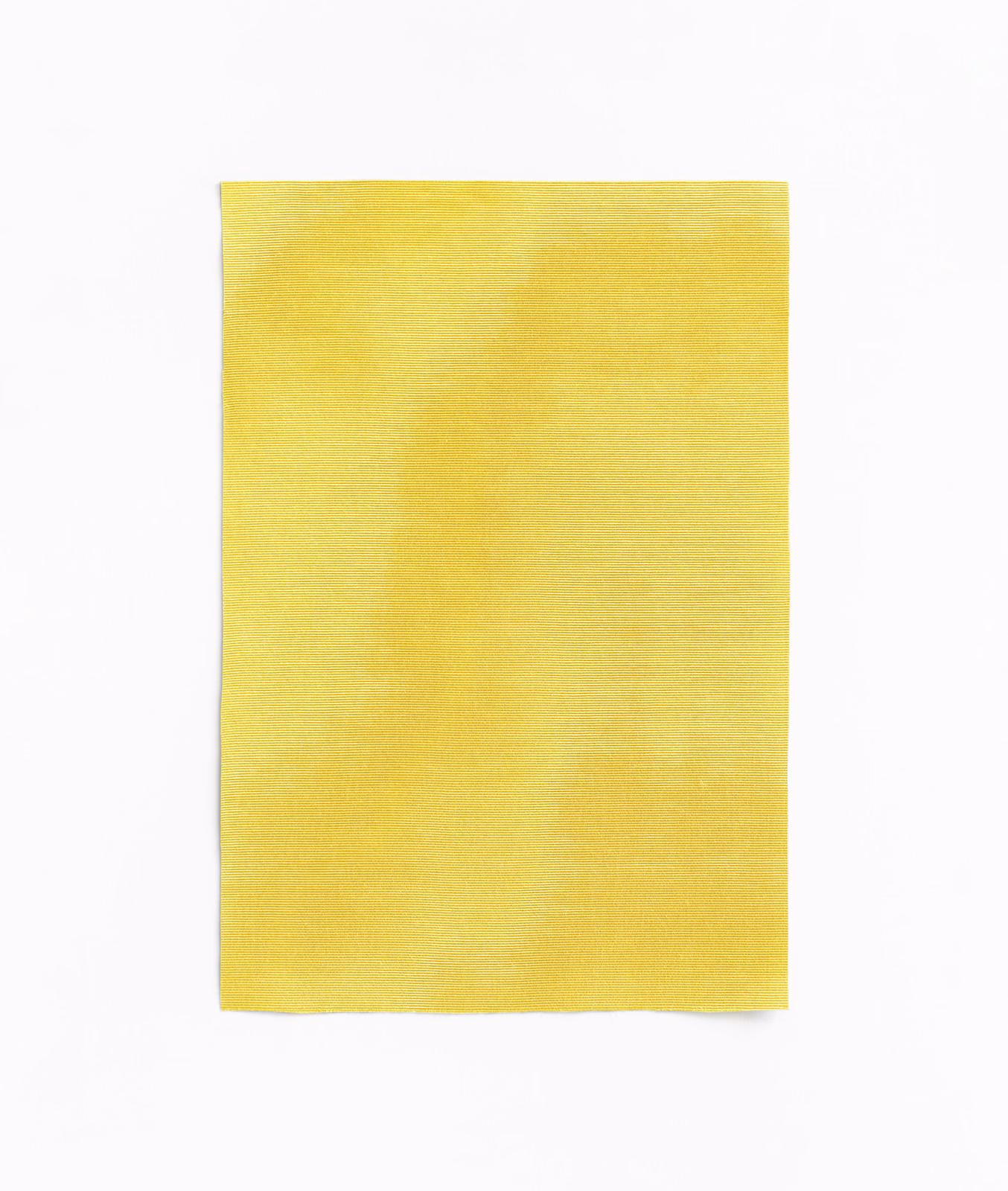 Canary yellow curtain fabric with a softly striated, lightly textured surface