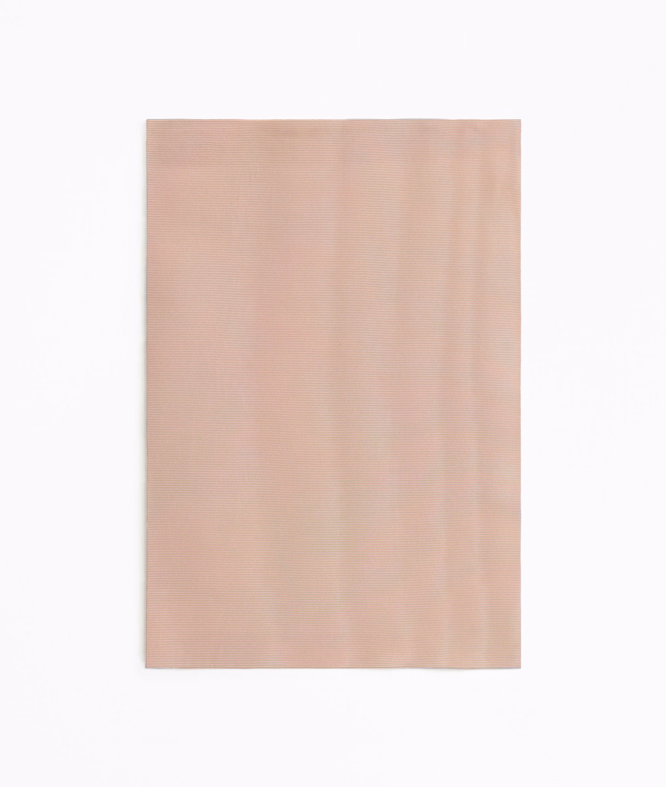 Warm nude blush curtain cloth with faint vertical tonal ripples