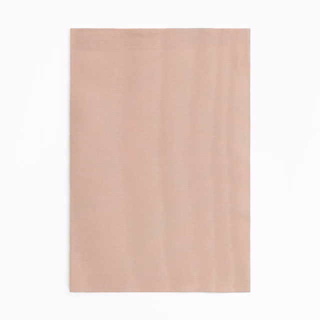 Warm nude blush curtain cloth with faint vertical tonal ripples