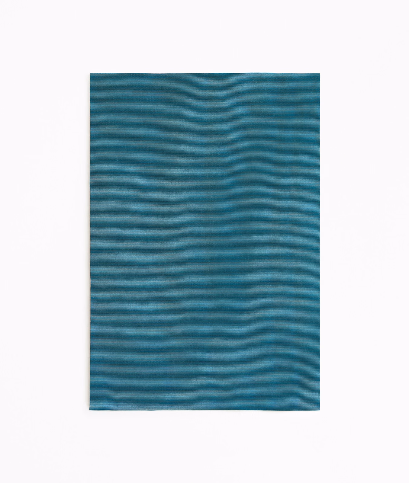 Deep ocean teal textile with subtle cloudy horizontal tonal variation