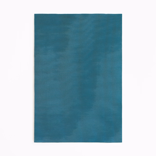 Deep ocean teal textile with subtle cloudy horizontal tonal variation