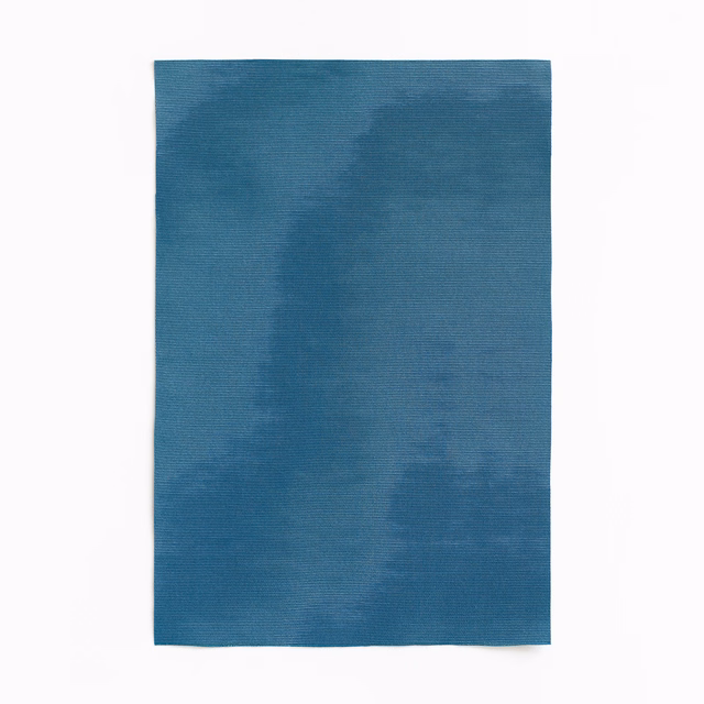 Deep ottanio teal fabric with softly blurred tonal patches and fine woven texture
