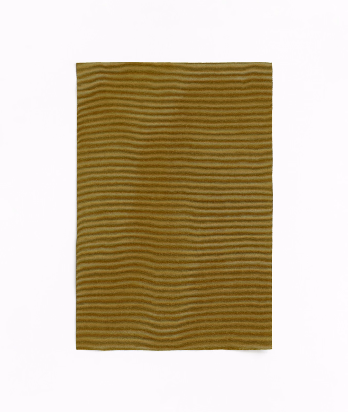 Muted old-gold olive fabric swatch with a subtle horizontal weave