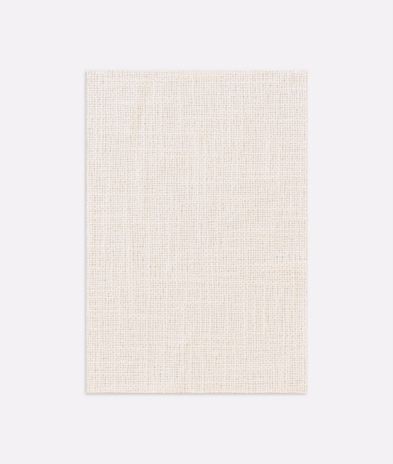 Pale ivory cream fabric swatch with a fine, softly textured woven grid
